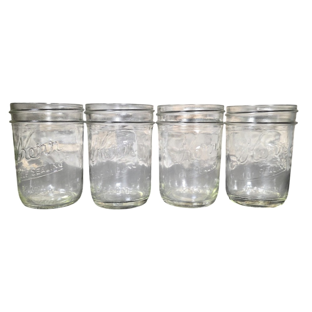 Kerr Self Sealing No.501 8oz Mason‎ Jars Set of 4 - No Lids